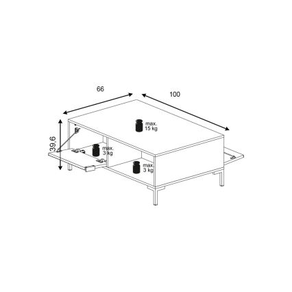 Холна масичка FLOP в черно