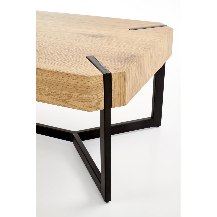 Холна масичка LAVIDA 43x110 см златен дъб/черен