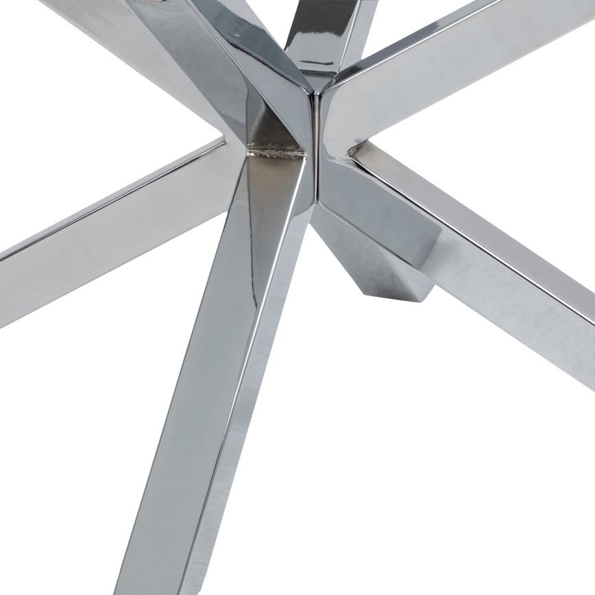 Холна масичка LUCA 82 см прозрачна/сребриста