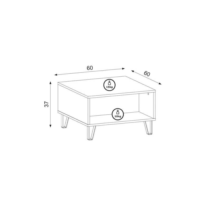 Холна масичка SULA, дъб крафт
