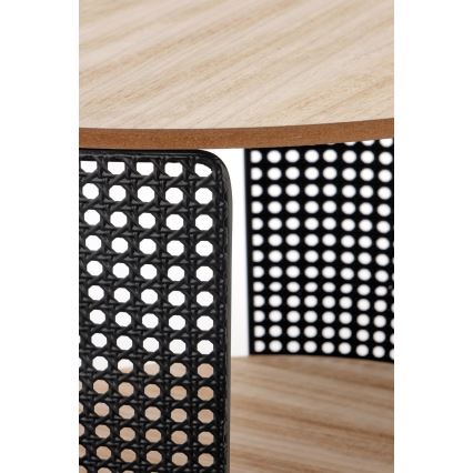 Холна масичка TRAFICA 41 x 41 см черна/бежова