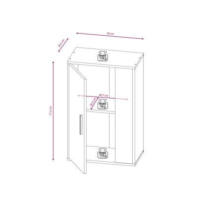Холна секция BRICK бяло/черно