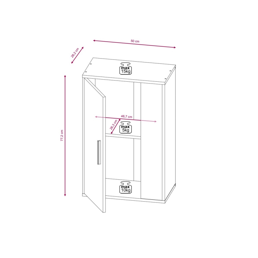 Холна секция BRICK бяло/черно