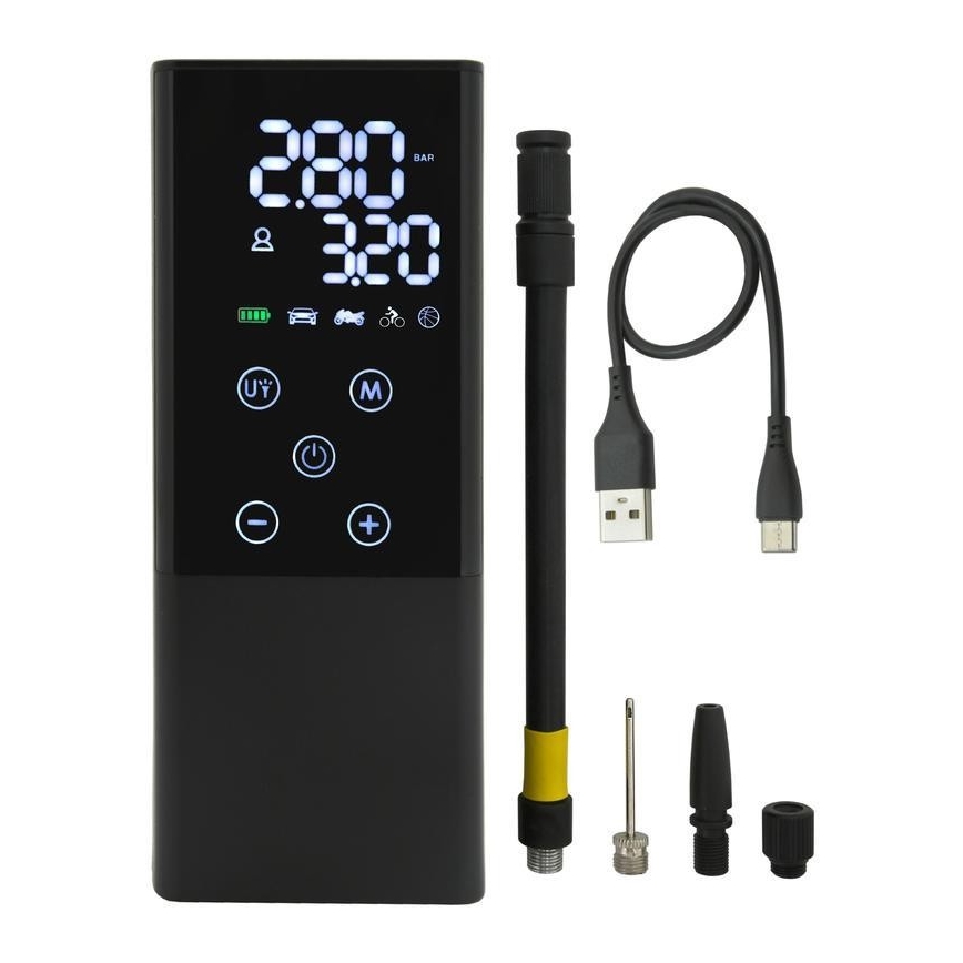 Цифров джобен компресор 4000 mAh 5V черен