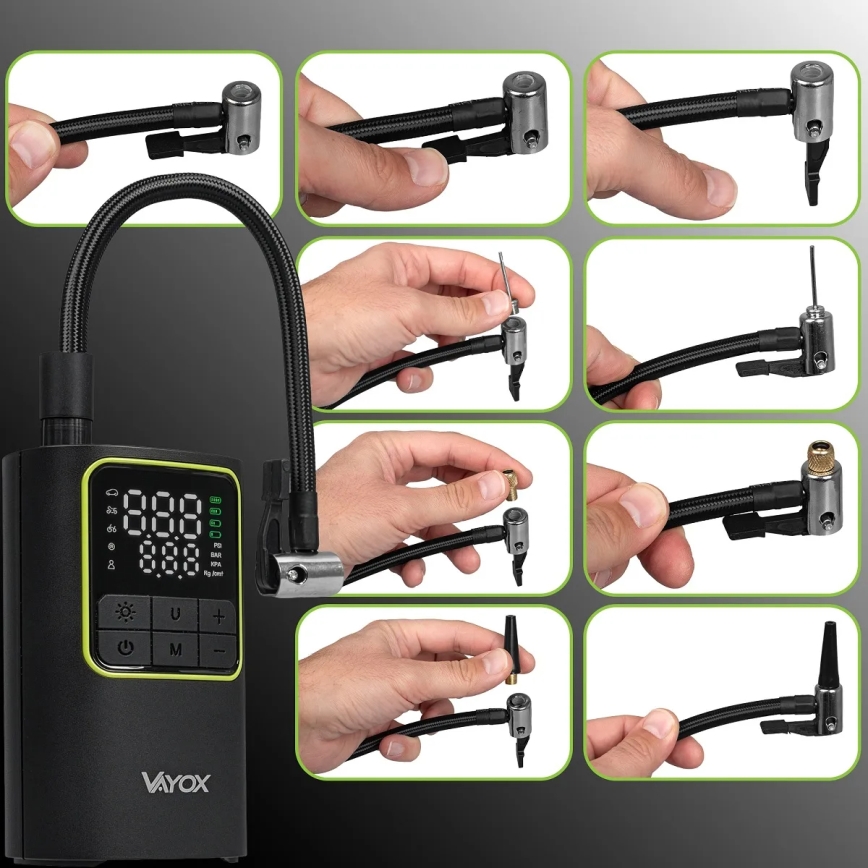 Цифров джобен компресор 5V 4000 mAh черен