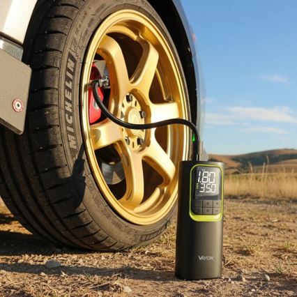 Цифров джобен компресор 5V 8000 mAh черен