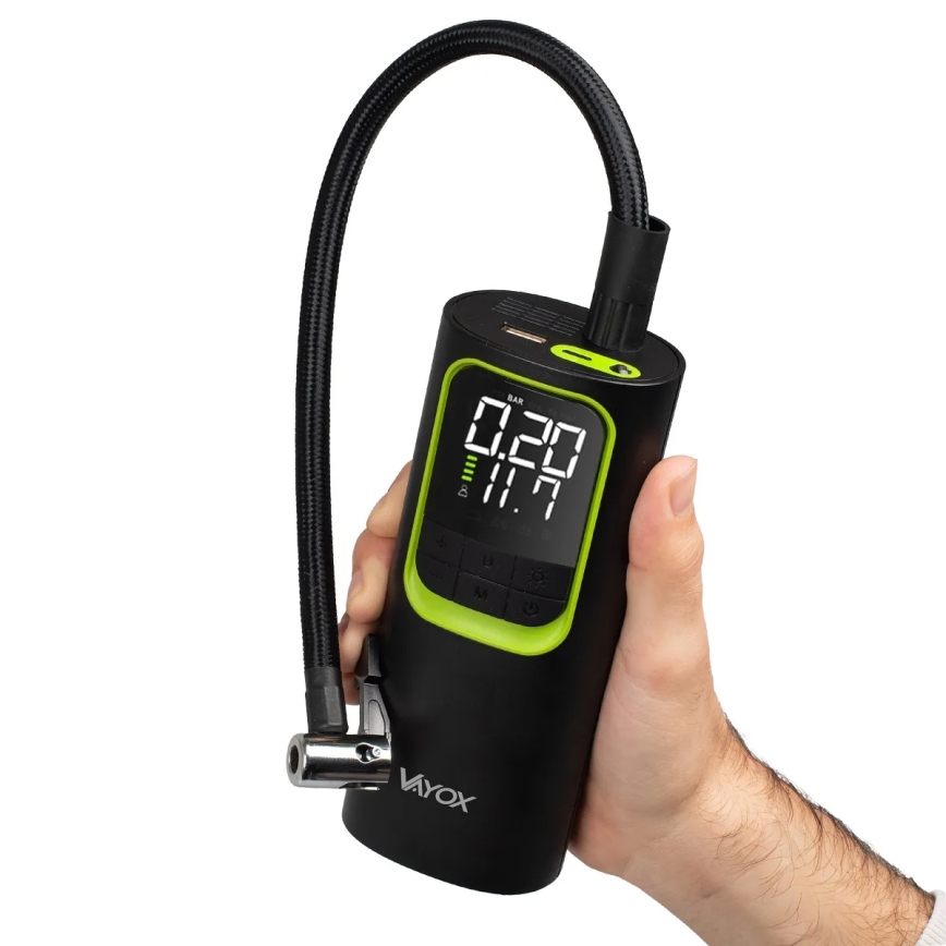 Цифров джобен компресор 5V 8000 mAh черен