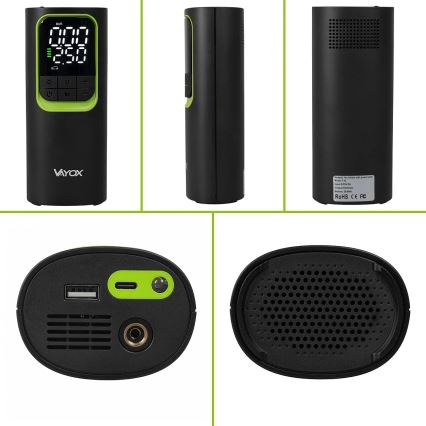 Цифров джобен компресор 5V 8000 mAh черен