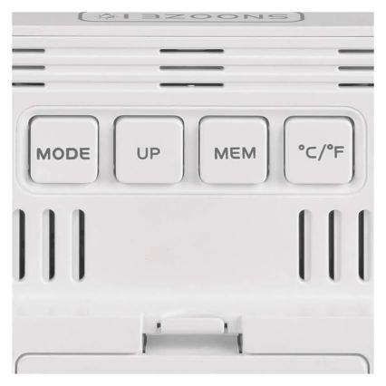 Цифров термометър с хигрометър 1xAA бял