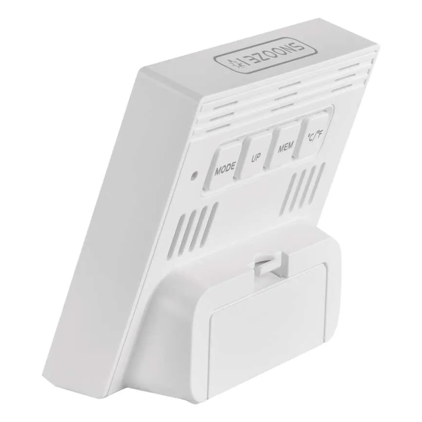 Цифров термометър с хигрометър 1xAA бял