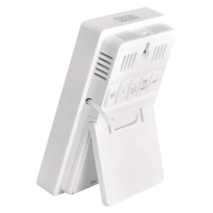 Цифров термометър с хигрометър 2xAAA бял