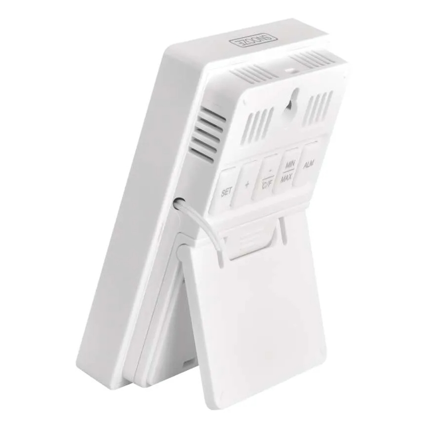 Цифров термометър с хигрометър 2xAAA бял