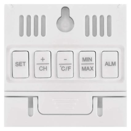 Цифров термометър с влагомер 2xAAA бял