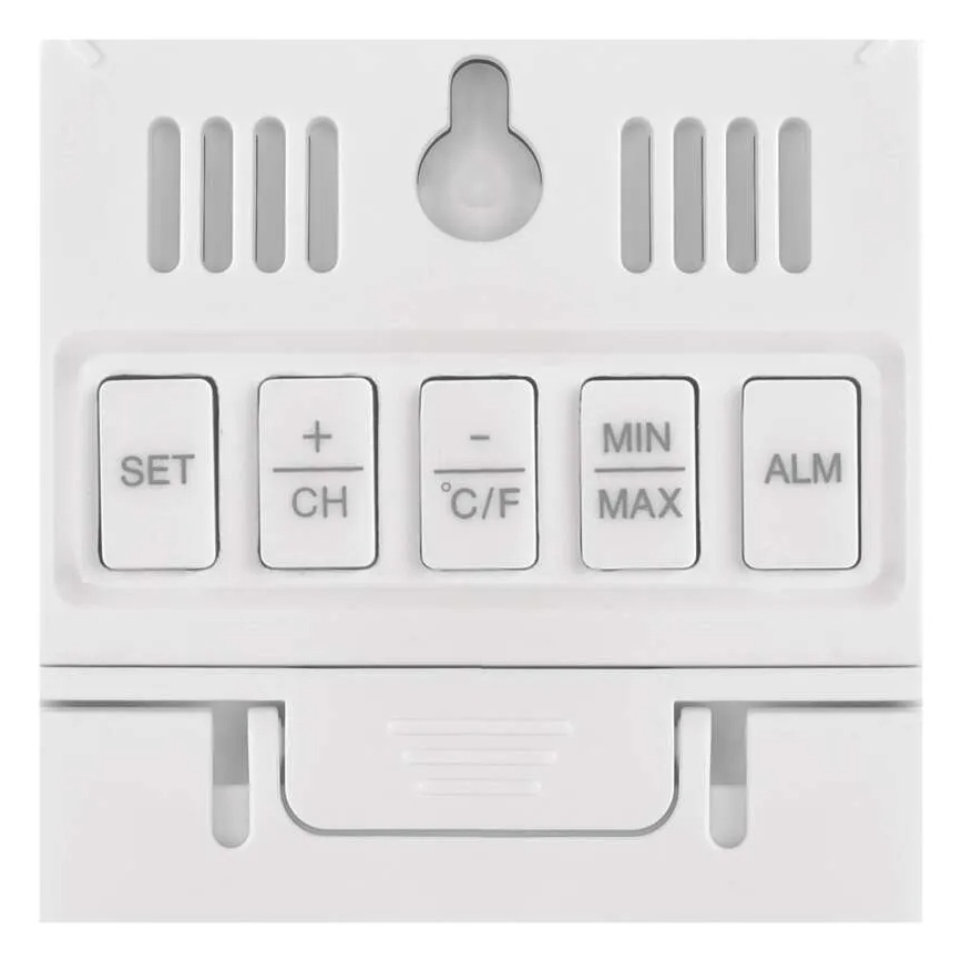 Цифров термометър с влагомер 2xAAA бял