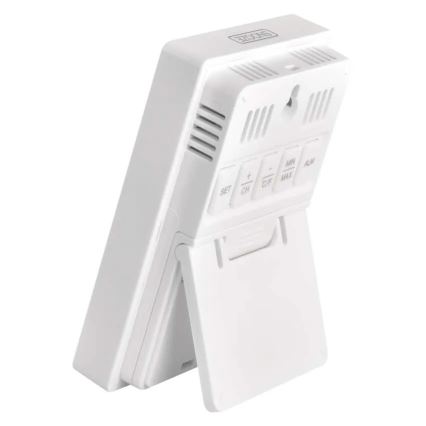 Цифров термометър с влагомер 2xAAA бял