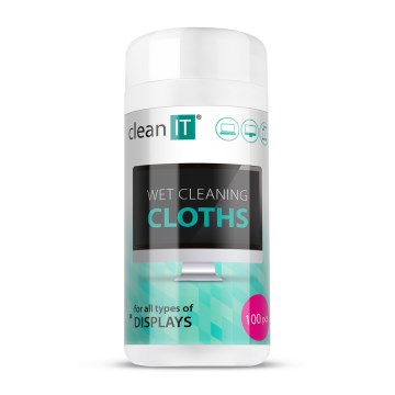 CLEAN IT CL-141 - Мокри кърпички за почистване на екрани 100 бр.
