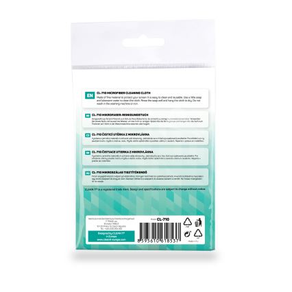CLEAN IT CL-710 - Микрофибърна кърпа за почистване 19x19 см син