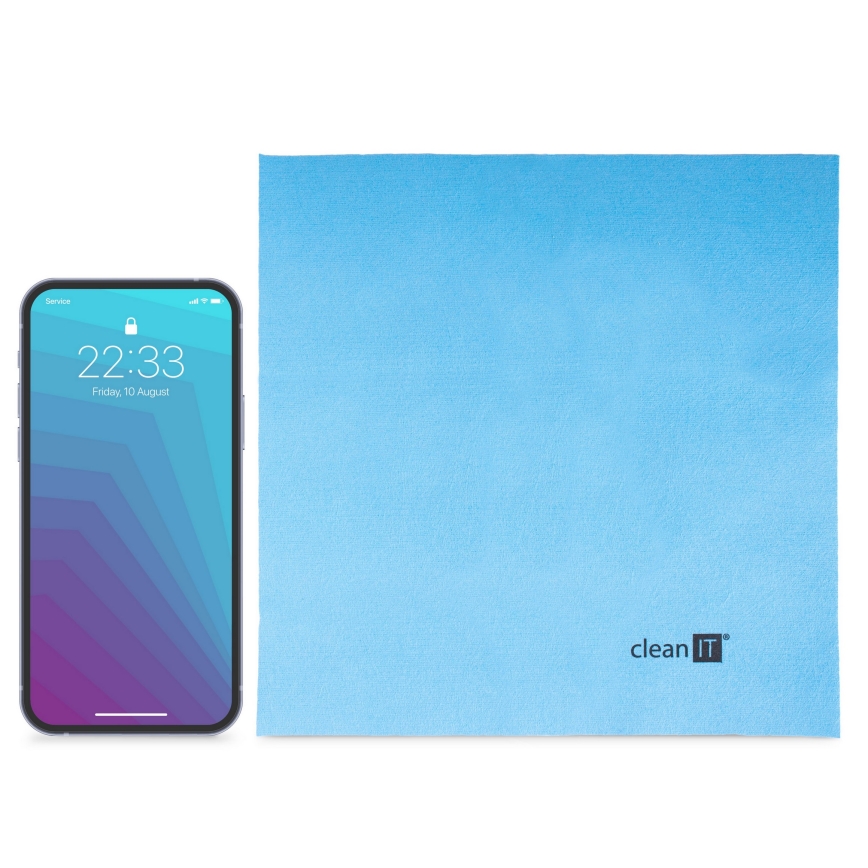 CLEAN IT CL-710 - Микрофибърна кърпа за почистване 19x19 см син