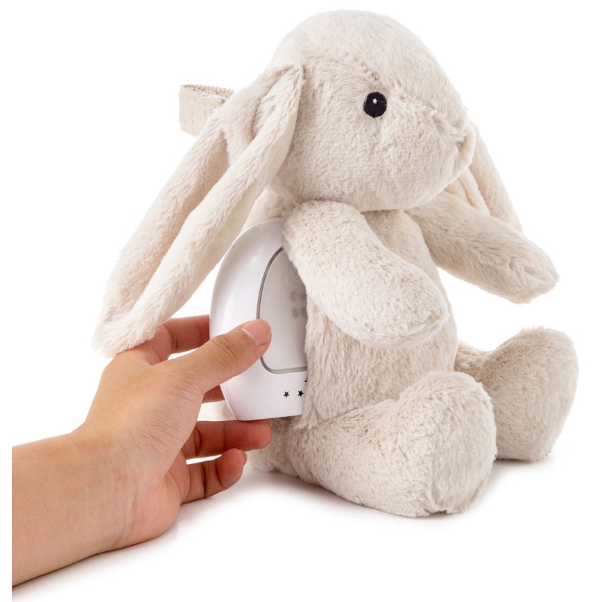 Cloud B - Приятел за гушкане с мелодия и светлина зайче + USB