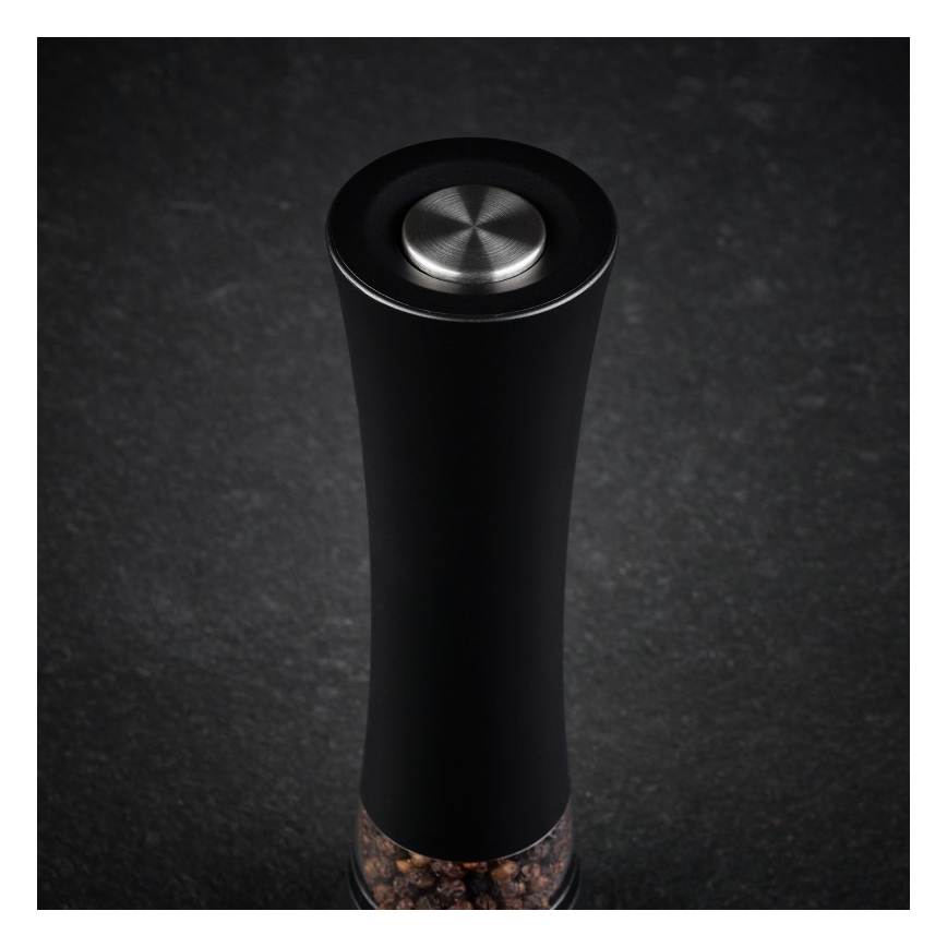 Cole&Mason - Електрическа мелничка за сол или пипер BURFORD 4xAAA 18 см черен