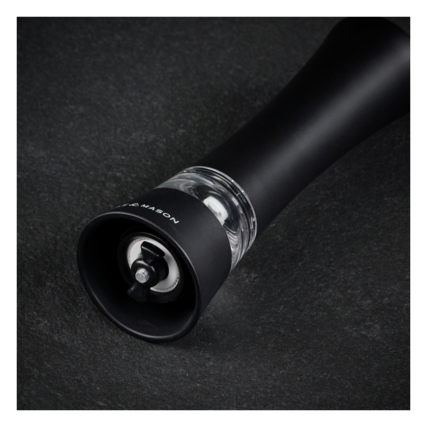 Cole&Mason - Електрическа мелничка за сол или пипер BURFORD 4xAAA 18 см черен