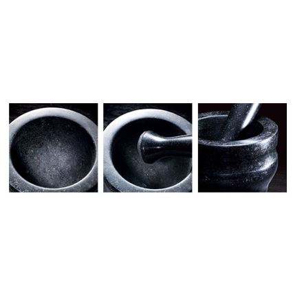 Cole&Mason - Гранитно хаванче с чук GRANITE Ø 18 см гранит/черно