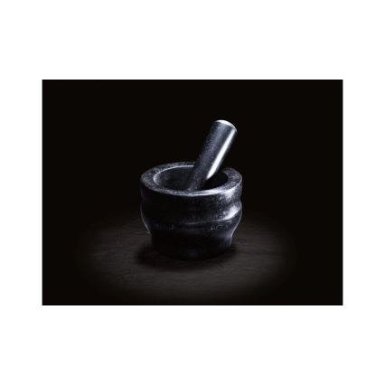 Cole&Mason - Гранитно хаванче с пестик GRANITE Ø 14 см гранит/черен