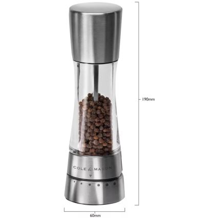 Cole&Mason - Мелничка за сол DERWENT 19 см лъскав хром