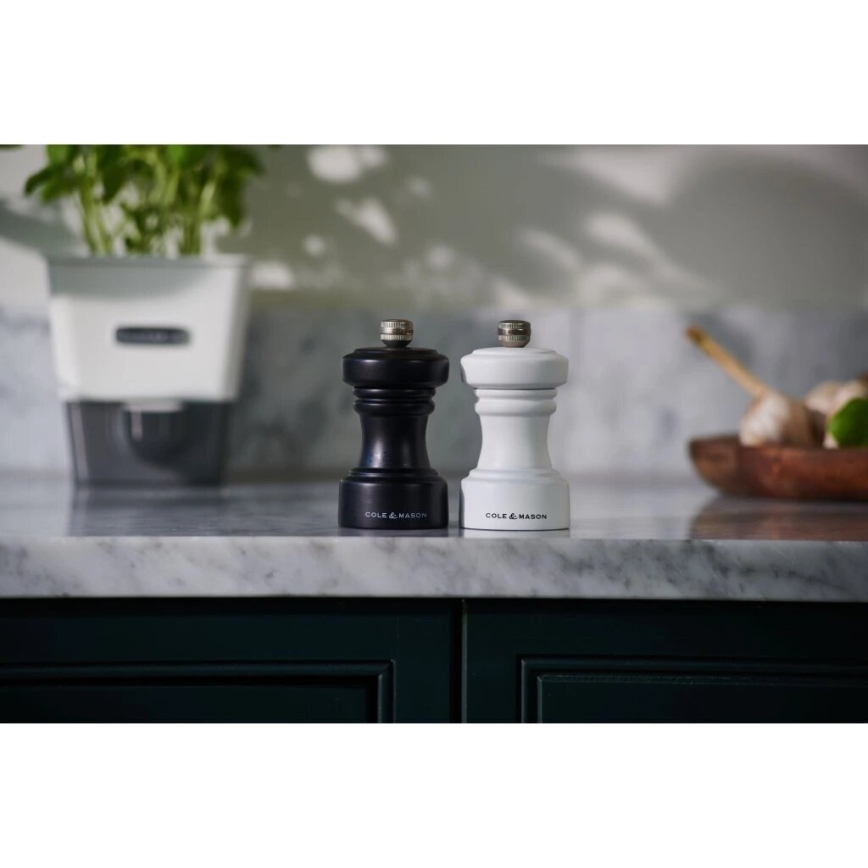 Cole&Mason - Мелничка за сол HOXTON 10,4 см бук/матово бял