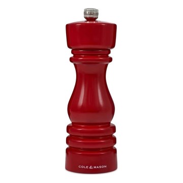 Cole&Mason - Мелничка за сол LONDON 18 см бук/червен