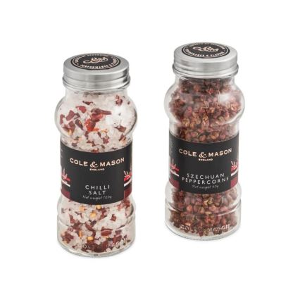 Cole&Mason - Подаръчен к-кт Aromatic чили сол и съчуански пипер