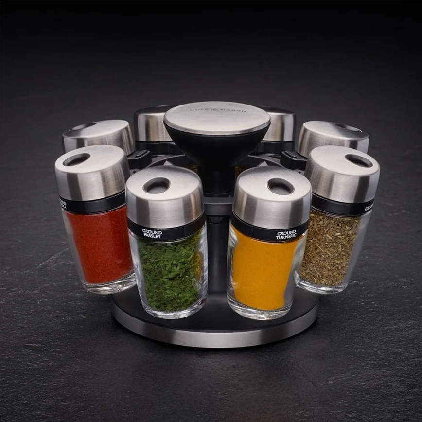 Cole&Mason - Въртяща стойка с подправки MASTER 9 части