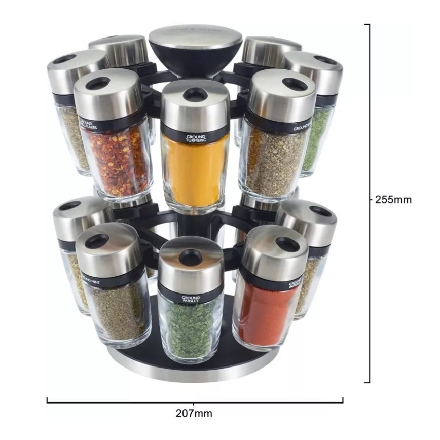 Cole&Mason - Въртяща се стойка с подправки MASTER 17 части