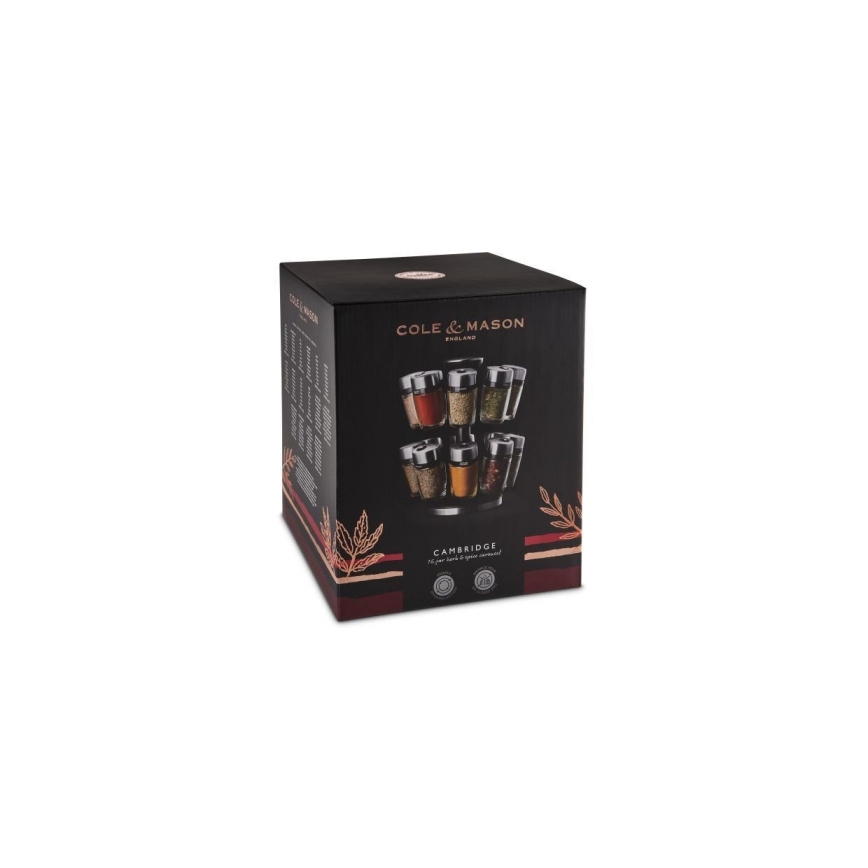 Cole&Mason - Въртяща се стойка с подправки MASTER 17 части