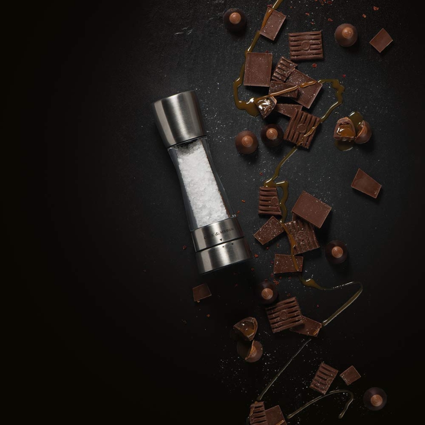 Cole&Mason - К-кт мелнички за сол и пипер DERWENT 2 бр. 19 см лъскав хром