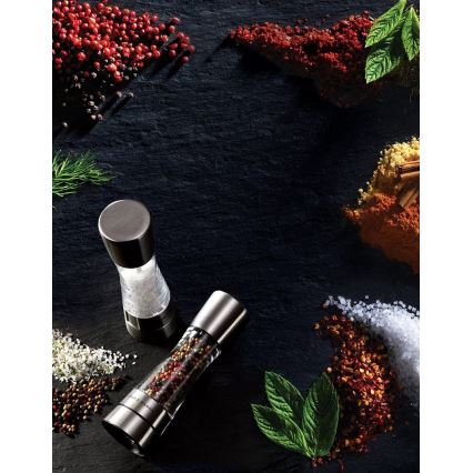 Cole&Mason - К-кт мелнички за сол и пипер DERWENT 2 бр. 19 см лъскав хром