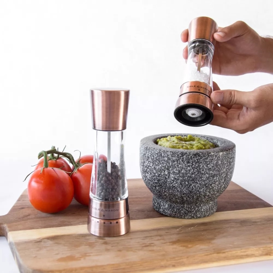 Cole&Mason - К-кт мелнички за сол и пипер DERWENT 2 бр. 19 см меден