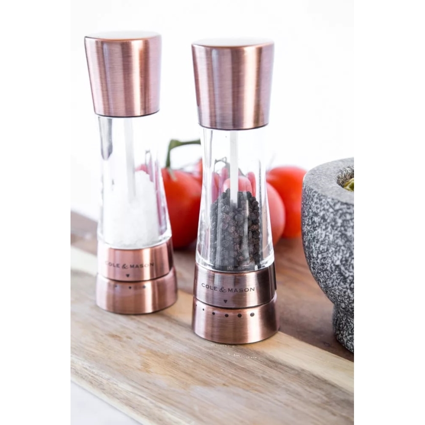 Cole&Mason - К-кт мелнички за сол и пипер DERWENT 2 бр. 19 см меден
