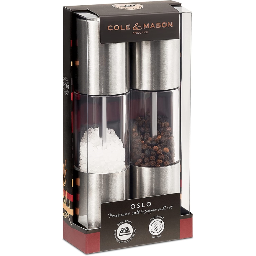 Cole&Mason - К-кт мелнички за сол и пипер OSLO 2 бр. 18,5 cm