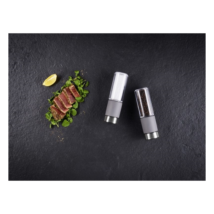 Cole&Mason - К-кт мелнички за сол и пипер REGENT CONCRETE 2 бр. бетон 18 cm