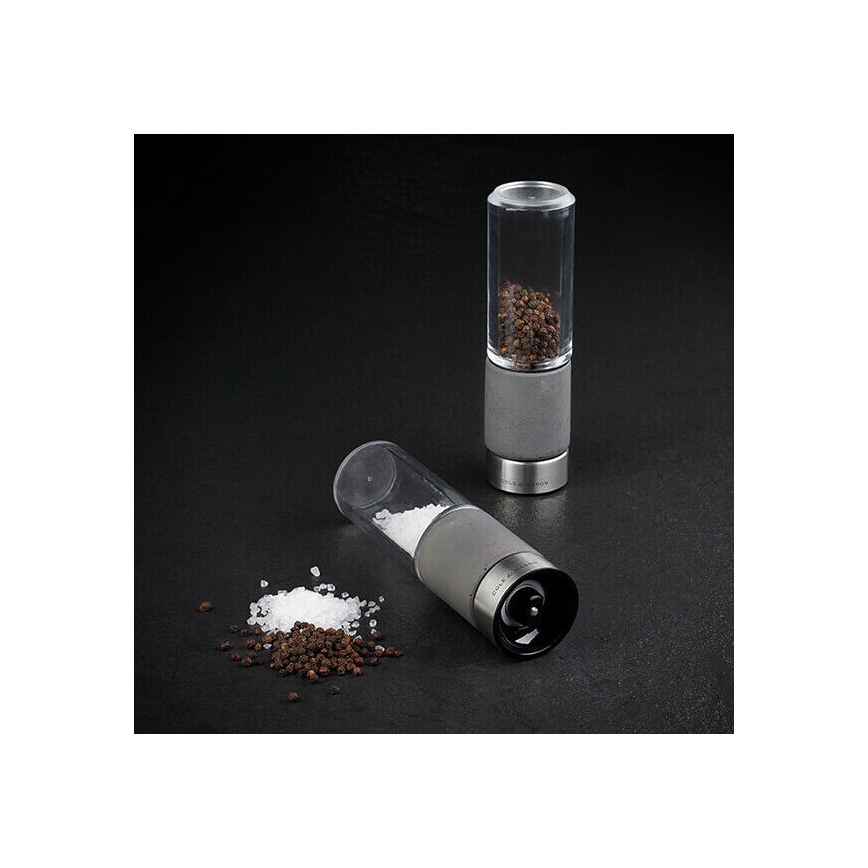 Cole&Mason - К-кт мелнички за сол и пипер REGENT CONCRETE 2 бр. бетон 18 cm