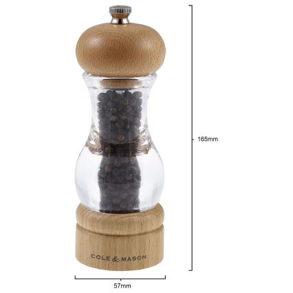 Cole&Mason - К-кт мелнички за сол и пипер BEECH 2 бр. бук 16,5 cm