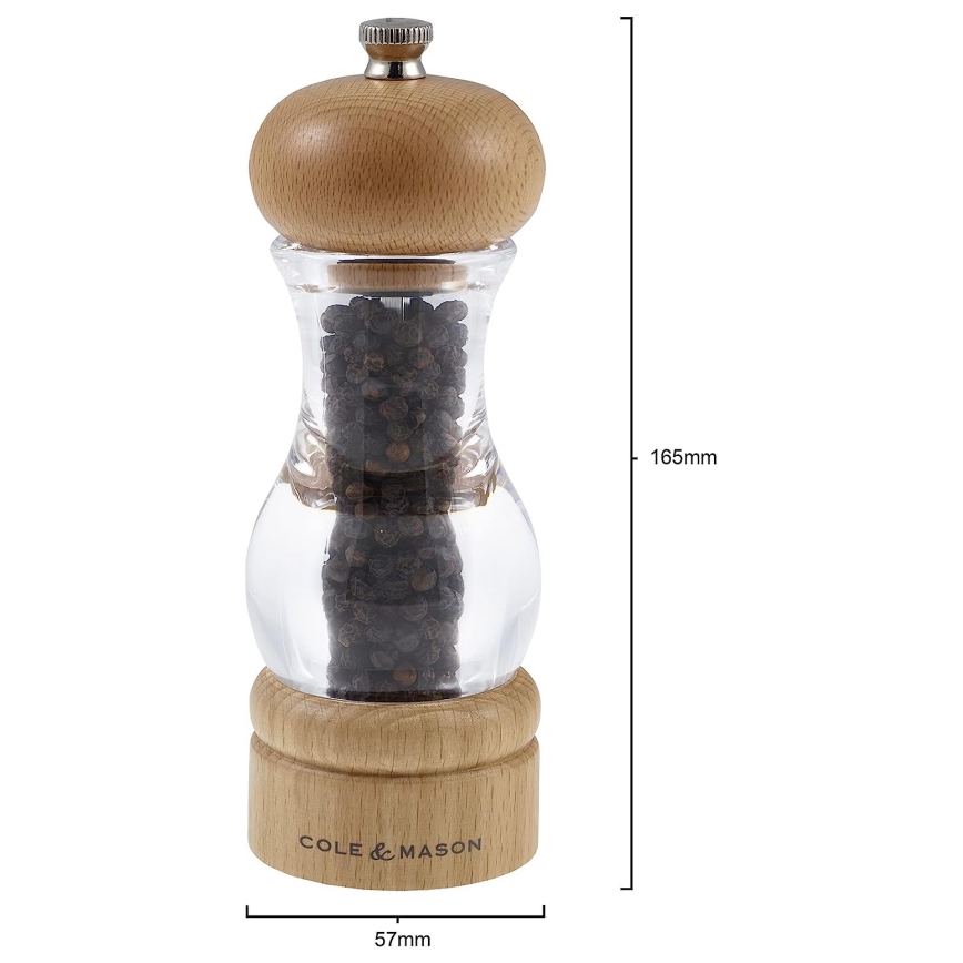 Cole&Mason - К-кт мелнички за сол и пипер BEECH 2 бр. бук 16,5 cm