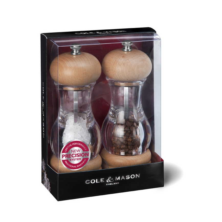 Cole&Mason - К-кт мелнички за сол и пипер BEECH 2 бр. бук 16,5 cm