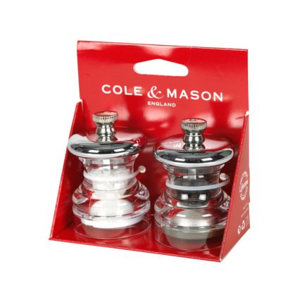Cole&Mason - К-кт мелнички за сол и пипер BUTTON 2 бр. 6,5 см
