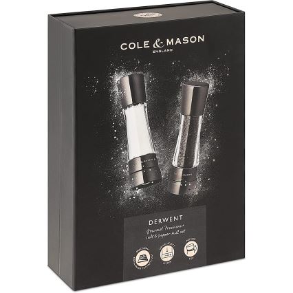 Cole&Mason - К-кт мелнички за сол и пипер DERWENT 2 бр. 19 см антрацит