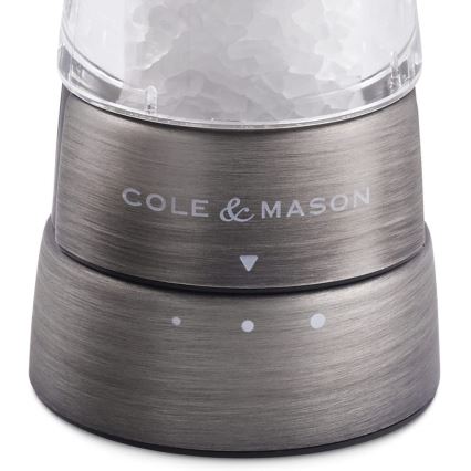 Cole&Mason - К-кт мелнички за сол и пипер DERWENT 2 бр. 19 см матов хром