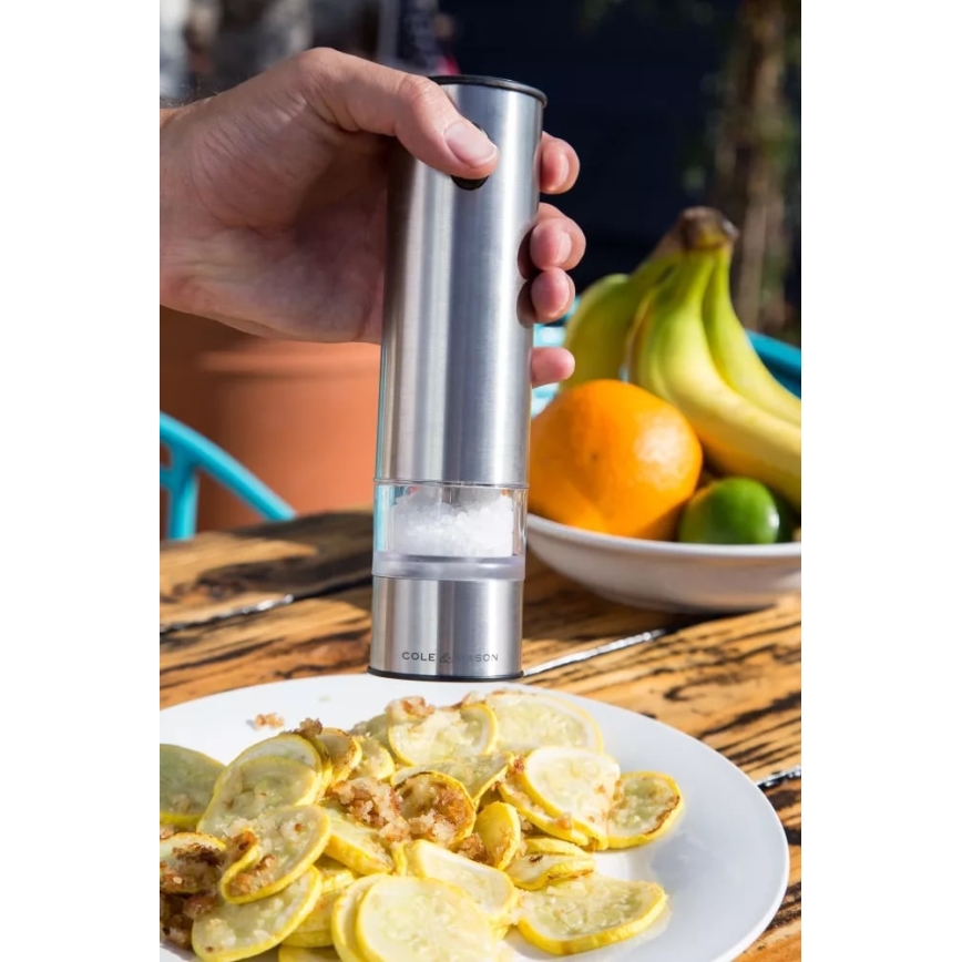 Cole&Mason - Комплект електрически мелнички за подправки BATTERSEA 2 бр. 6xAAA