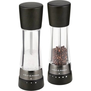 Cole&Mason - Комплект мелнички за сол и пипер DERWENT 2 бр. 19 см бук/черен