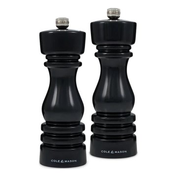 Cole&Mason - Комплект мелнички за сол и пипер LONDON 2 бр. 18 см бук/черен